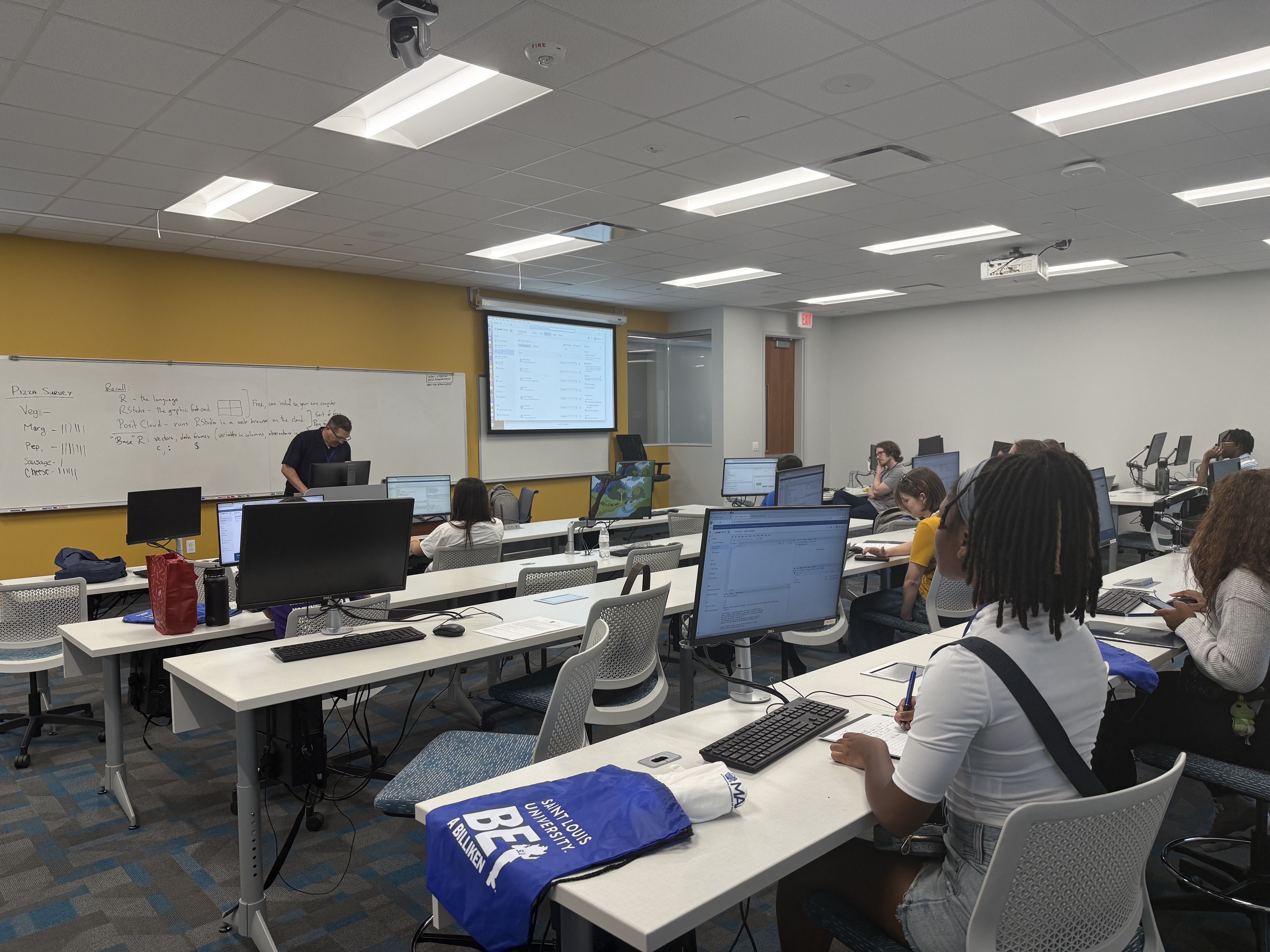 Instructor giving a lecture