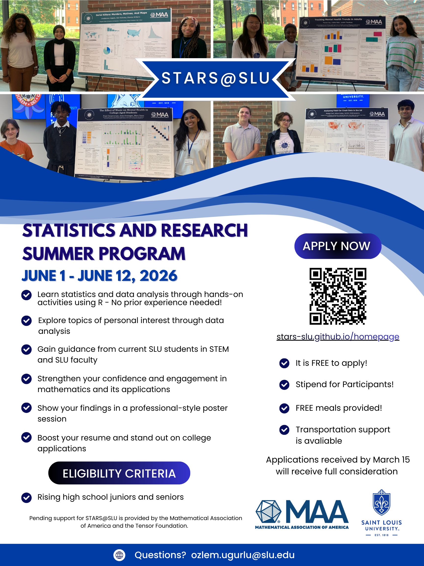 2026 STARS@SLU program flyer in English